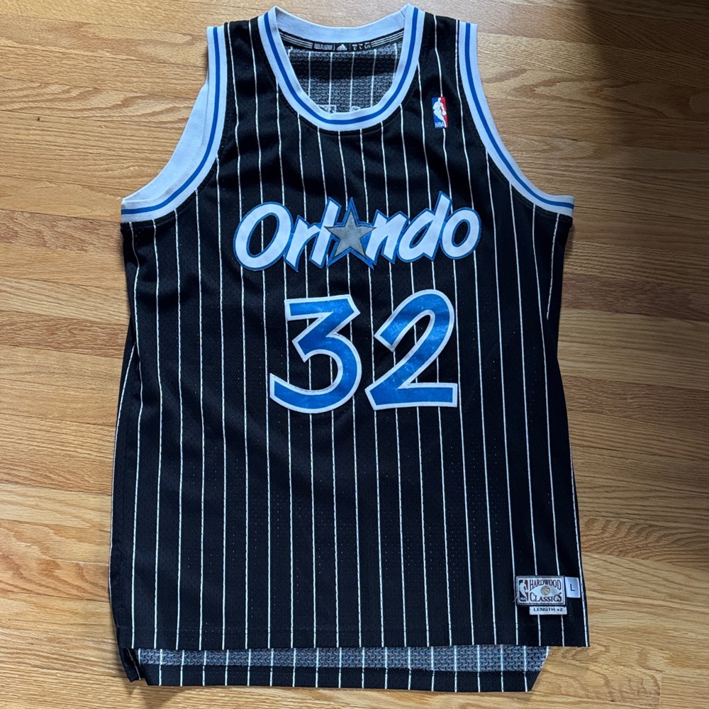 Champion Black and Blue Pinstripe Jersey